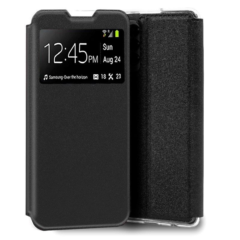 Funda con tapa y ventana para ZTE Blade A72 / V40 Vita Negro
