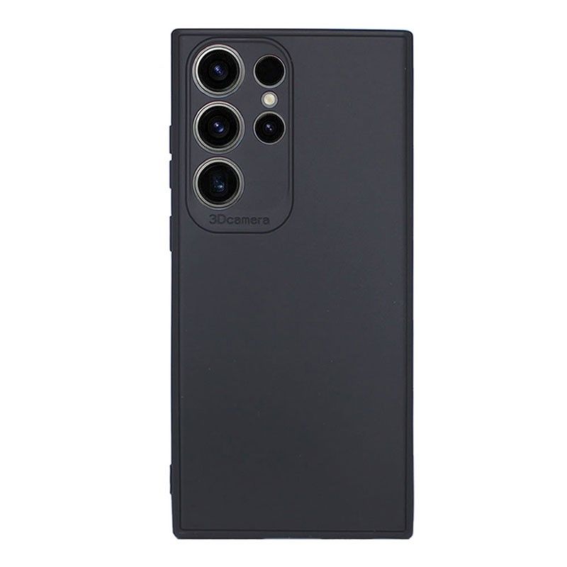 Funda negra para Samsung Galaxy S23 Ultra de silicona