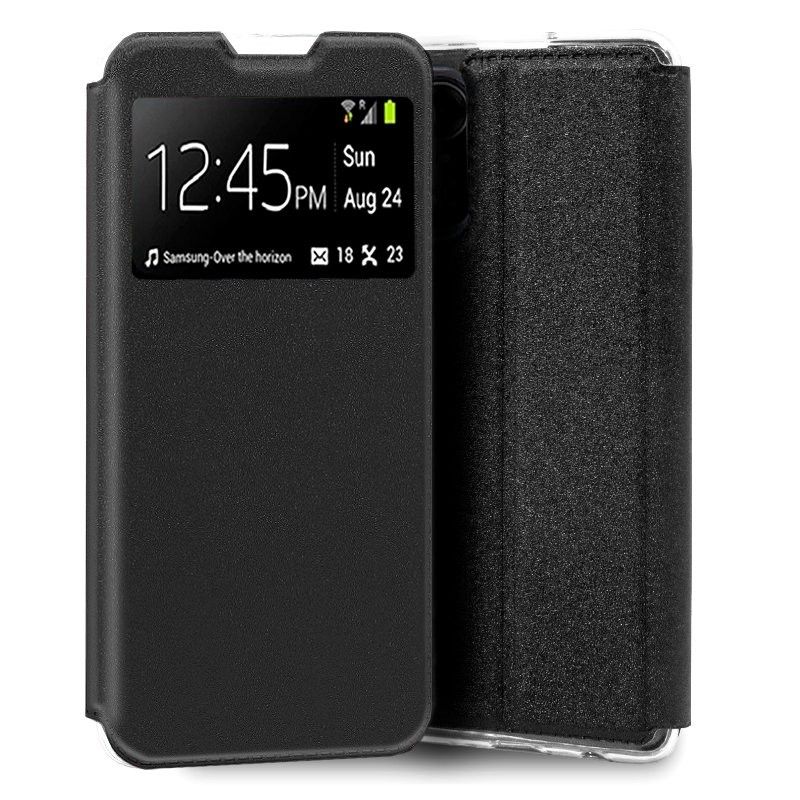Funda con tapa y ventana para ZTE Blade A31 Plus Negro