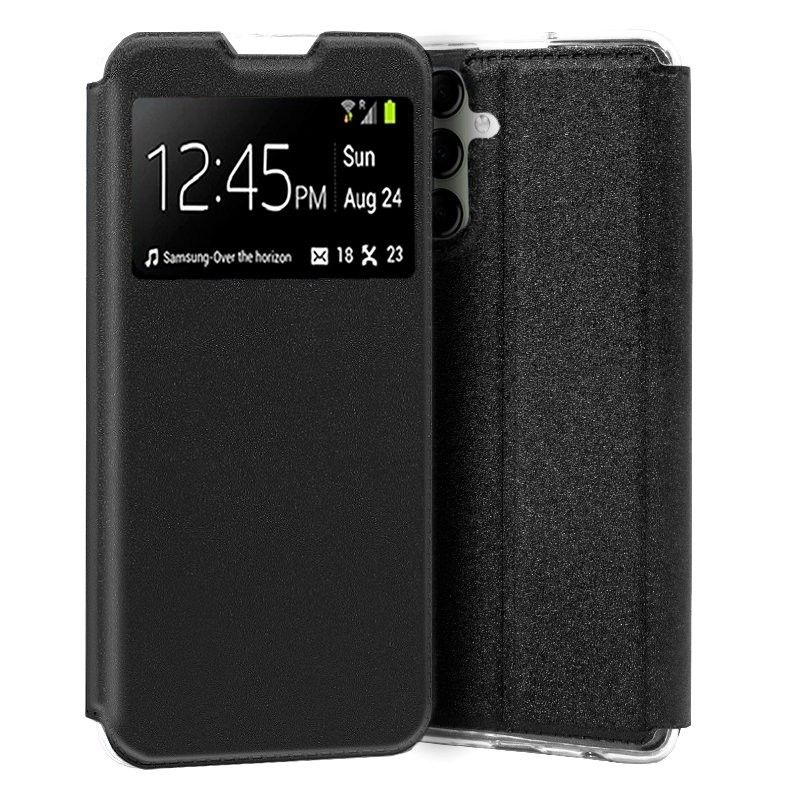 Funda con Tapa y Ventana para Samsung Galaxy A14 5G / 4G negro