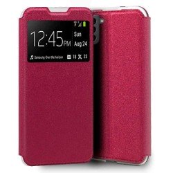 Funda con Tapa y Ventana para Samsung Galaxy S23 Plus rosa
