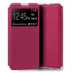 Funda con Tapa y Ventana para Samsung Galaxy S23 Ultra rosa