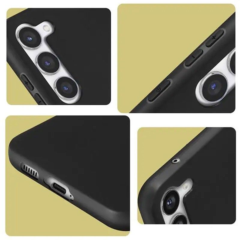 Funda negra de silicona para Samsung Galaxy S23 Plus