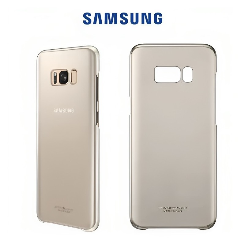 Carcasa Clear Cover Dorada para Samsung Galaxy S8 Plus