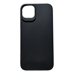 Funda negra para iPhone 15 Plus de silicona