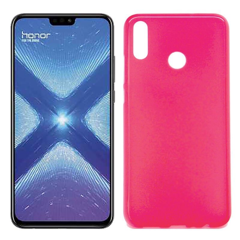 Funda de Silicona Mate Lisa para Honor 8X color Rosa