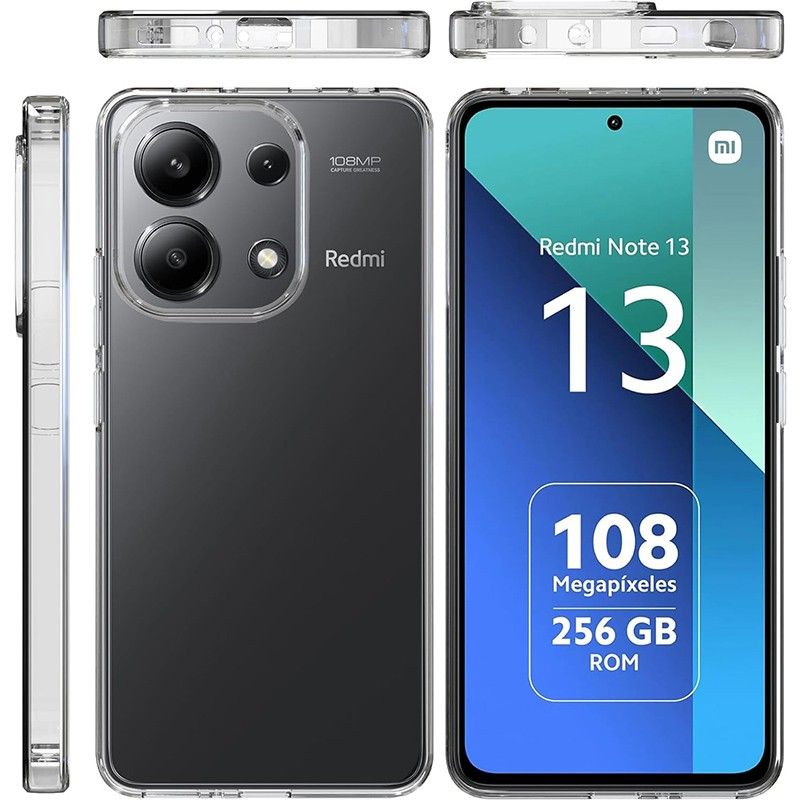 Funda transparente de silicona para Xiaomi Redmi Note 13 (4G)
