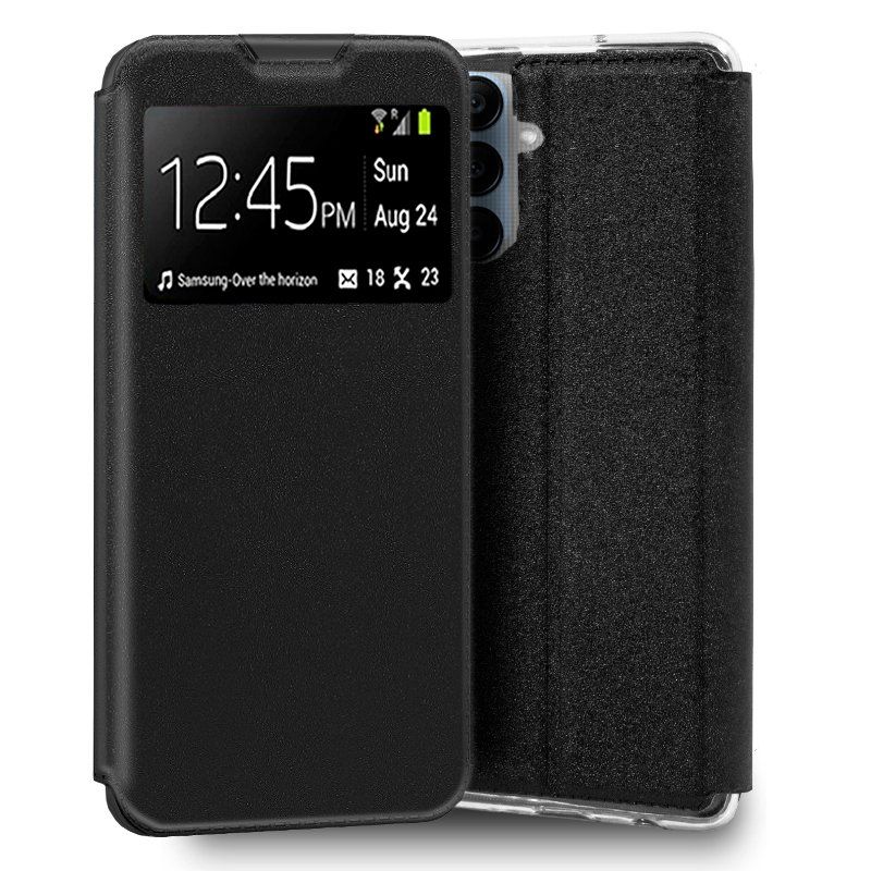 Funda con Tapa y Ventana para Samsung Galaxy A25 5G negro