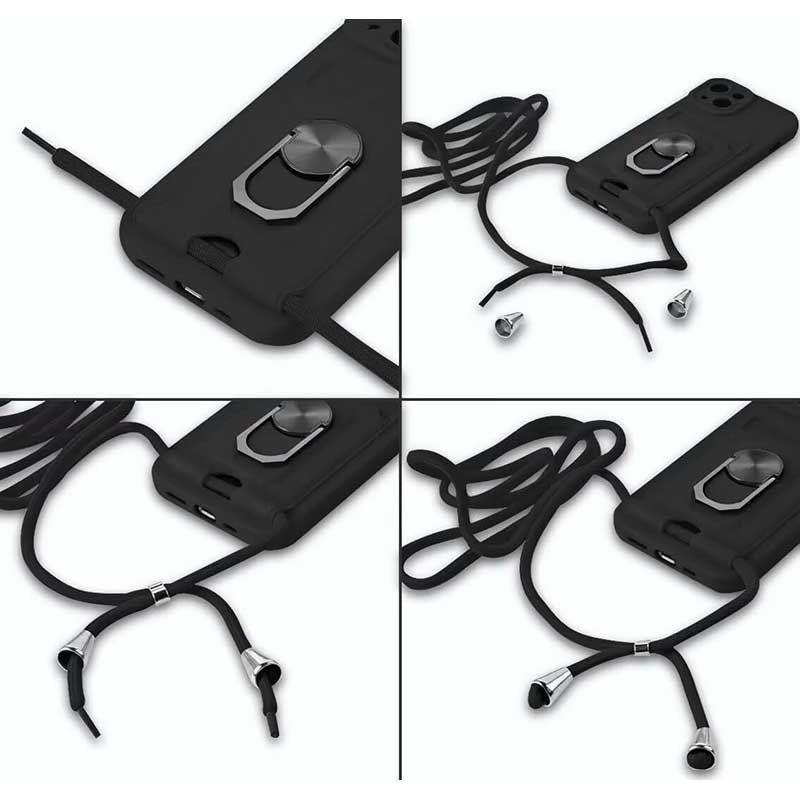 Funda con cordón, anillo y tarjetero para Samsung Galaxy A04 / M13 5G