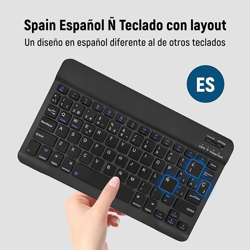Funda con Teclado para iPad 10.2 / 10.5 Español con Ñ