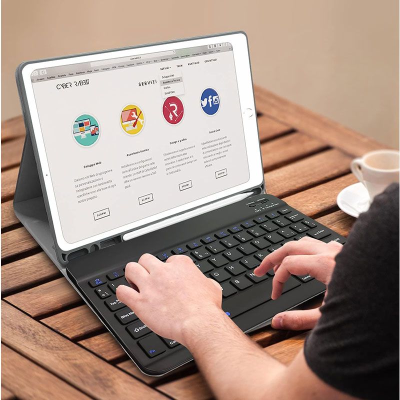 Funda con Teclado para iPad 10.2 / 10.5 Español con Ñ