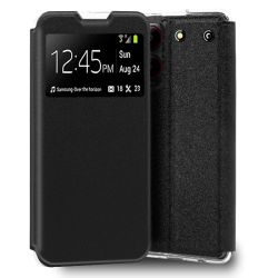 Funda con tapa y ventana para ZTE Blade A54 Negro