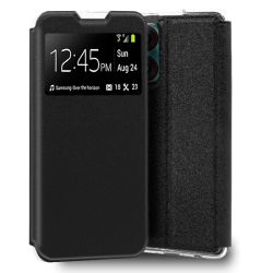 Funda con tapa y ventana para ZTE Blade A34 Negro