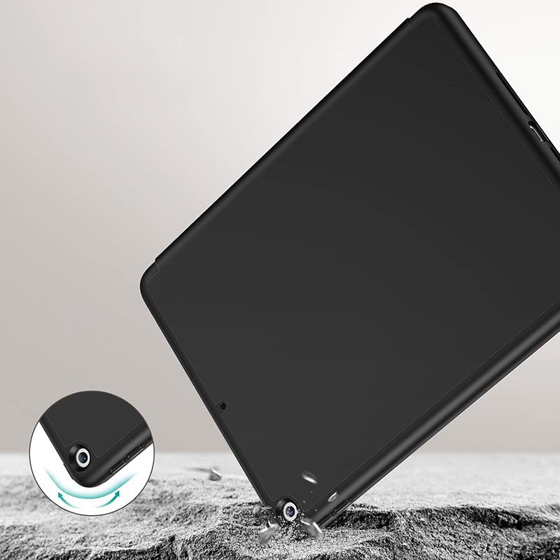 Funda tipo Smart Cover para iPad 10.2 / 10.5 con ranura para lápiz color negro