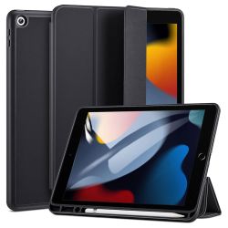 Funda tipo Smart Cover para iPad 10.2 / 10.5 con ranura para lápiz color negro