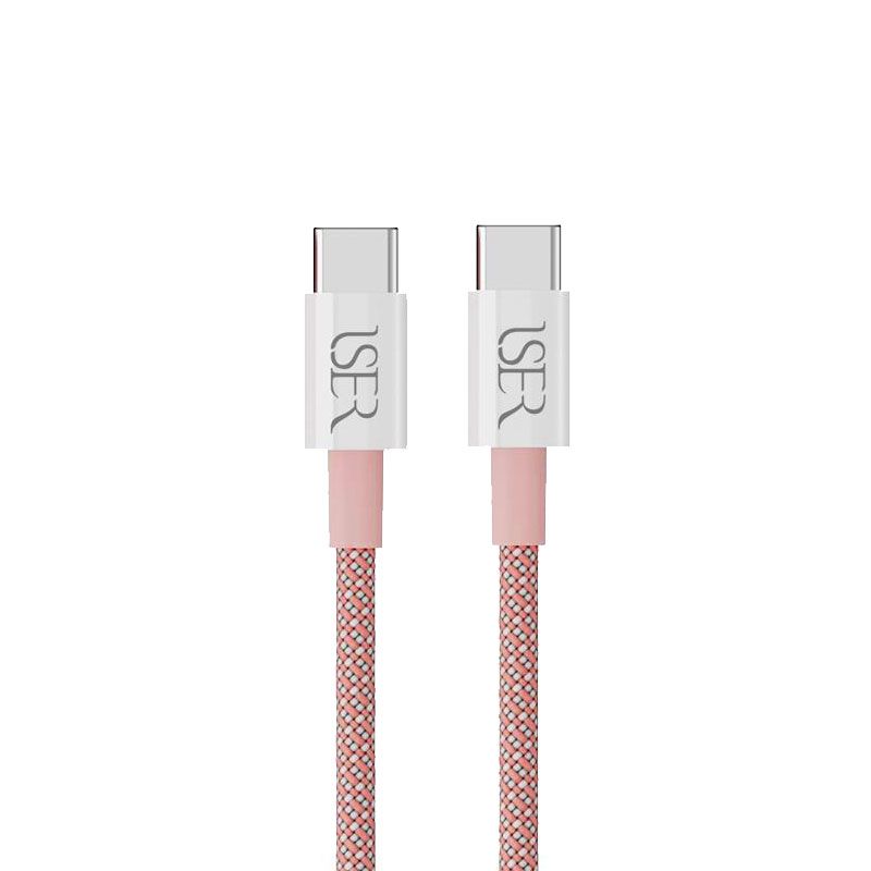 Cable trenzado de colores USB tipo C a USB tipo C PD20W y 3A