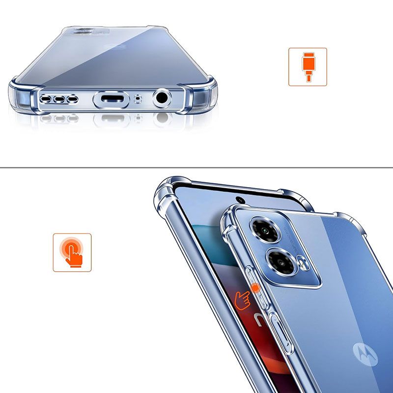 Funda con esquinas reforzadas para Motorola Moto G34 5G