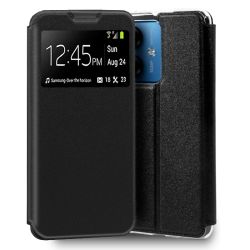 Funda con Tapa y Ventana negra para Motorola Moto G14