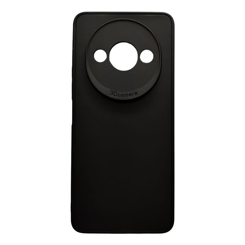 Funda negra para Xiaomi Redmi A3 de silicona