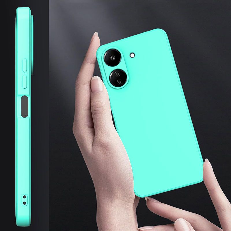 Funda de silicona suave para Xiaomi Redmi 13C / Poco C65 Verde Menta