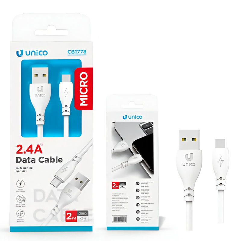 Cable Micro Usb de 2 metros para Móvil y Tablet
