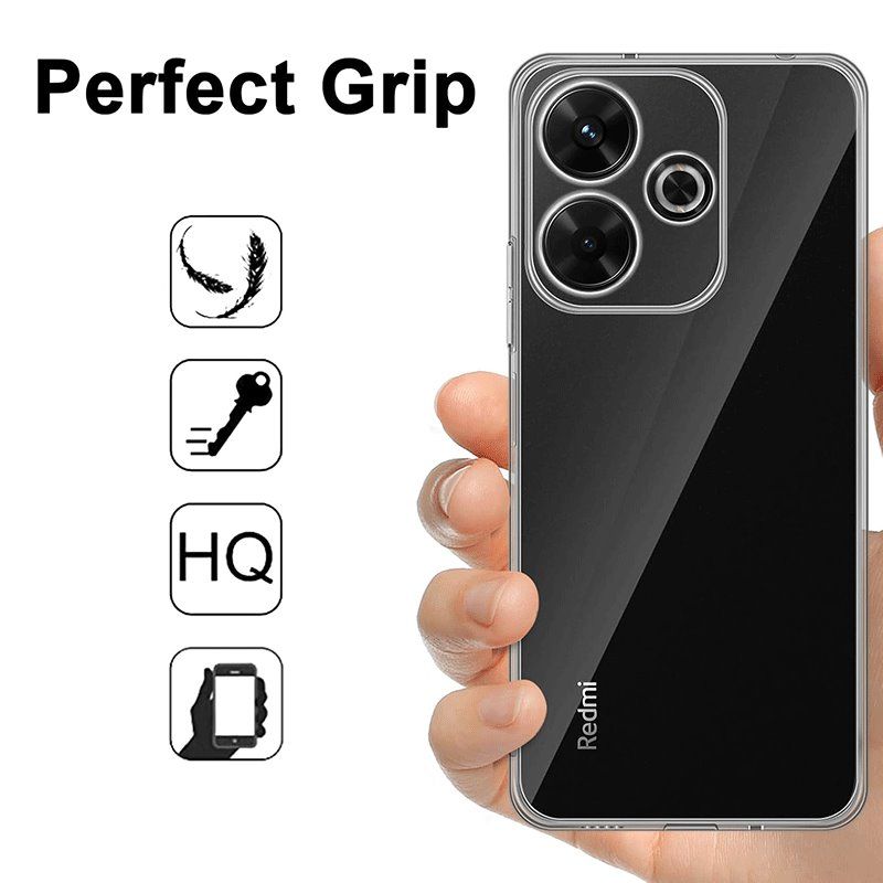 Funda transparente para Xiaomi Redmi 13 (4G) / Poco M6 (4G) de silicona