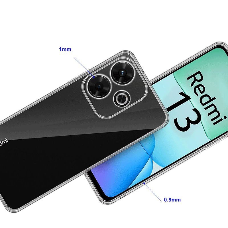 Funda transparente para Xiaomi Redmi 13 (4G) / Poco M6 (4G) de silicona