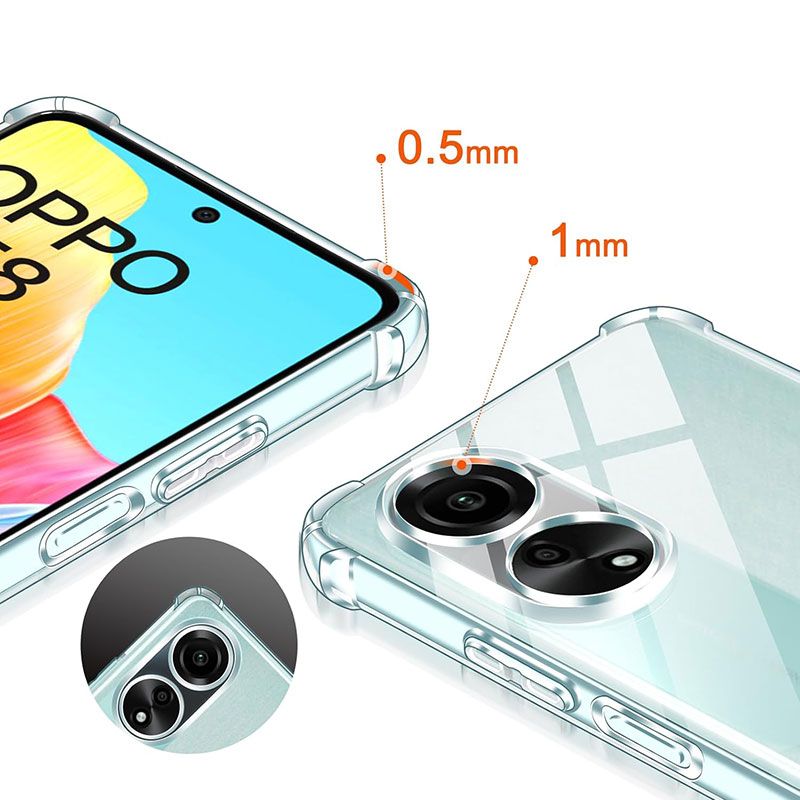 Funda con esquinas reforzadas para Oppo A58 4G