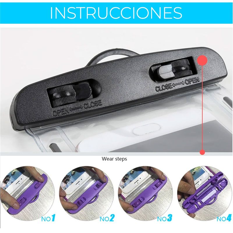 Funda Impermeable Universal para móviles de 4 a 6.8 pulgadas