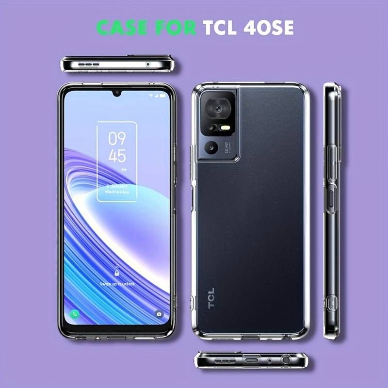 Funda transparente para TCL 40 SE de silicona