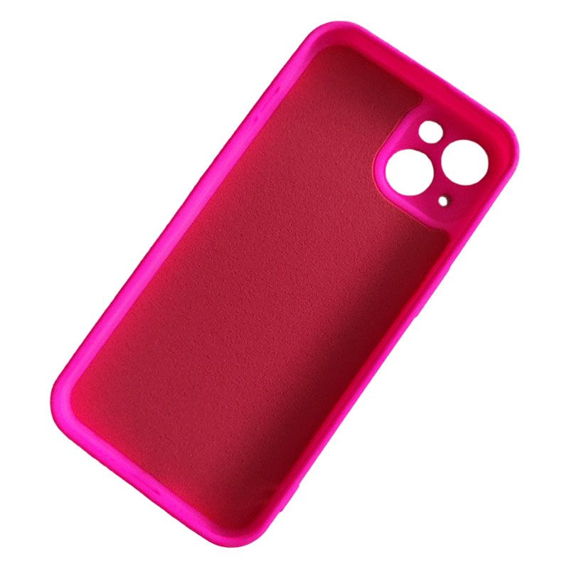 Funda Rosa Fluorescente para iPhone 13 de silicona suave