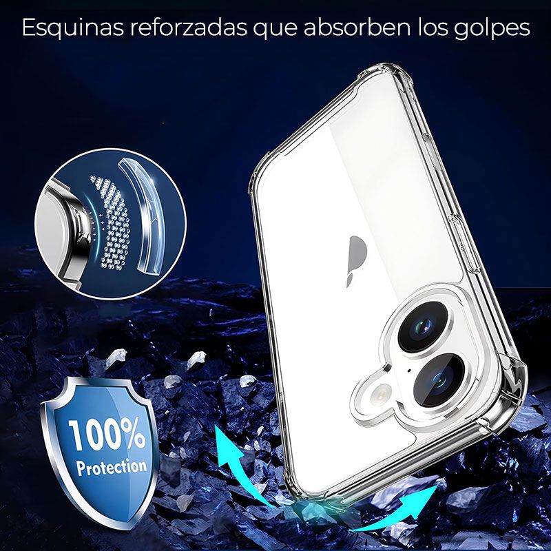 Funda con esquinas reforzadas para iPhone 16