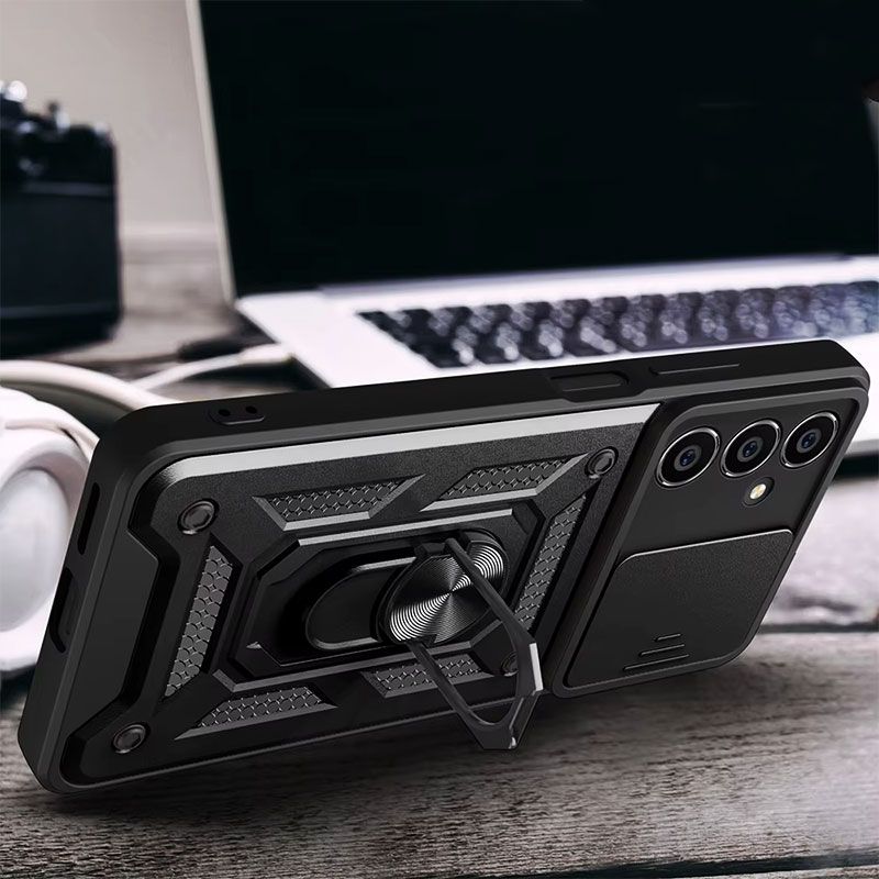Funda Slide Armor con tapa para cámara y anillo metálico con soporte Samsung Galaxy A05s