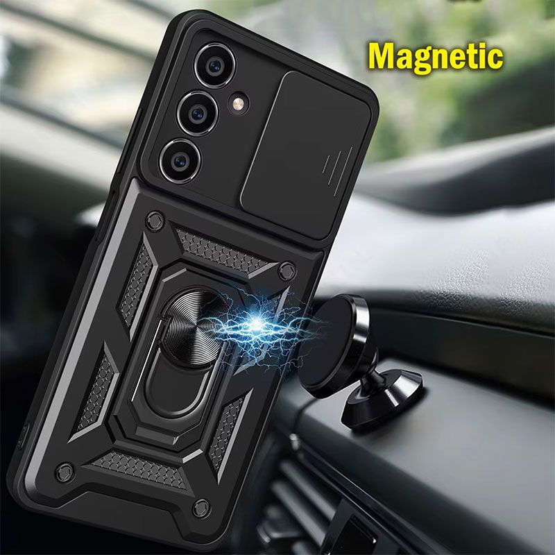 Funda Slide Armor con tapa para cámara y anillo metálico con soporte Samsung Galaxy A05s