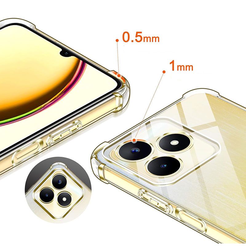 Funda con esquinas reforzadas para Realme C53 / C51 / Note 50