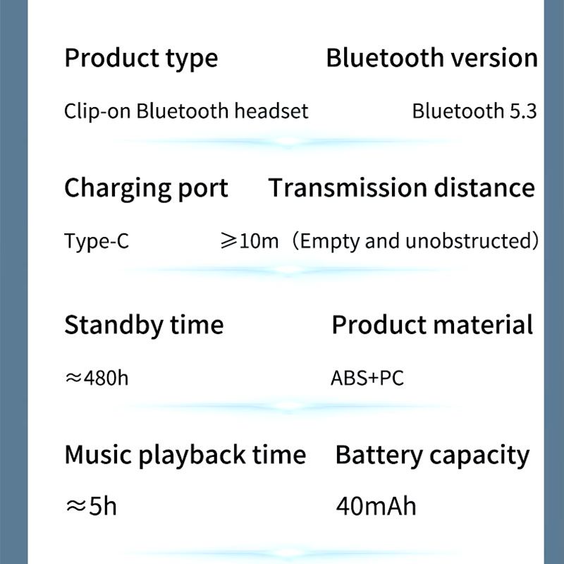 Auriculares Inalámbricos de clip con estuche de carga