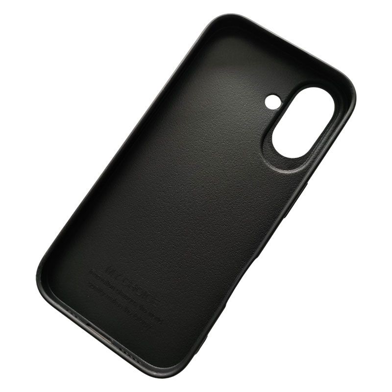 Funda negra para iPhone 16 de silicona