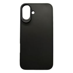 Funda negra para iPhone 16 de silicona