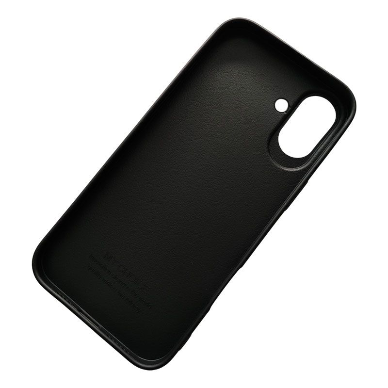 Funda negra para iPhone 16 de silicona