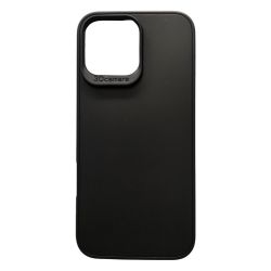 Funda negra para iPhone 16 Pro Max de silicona