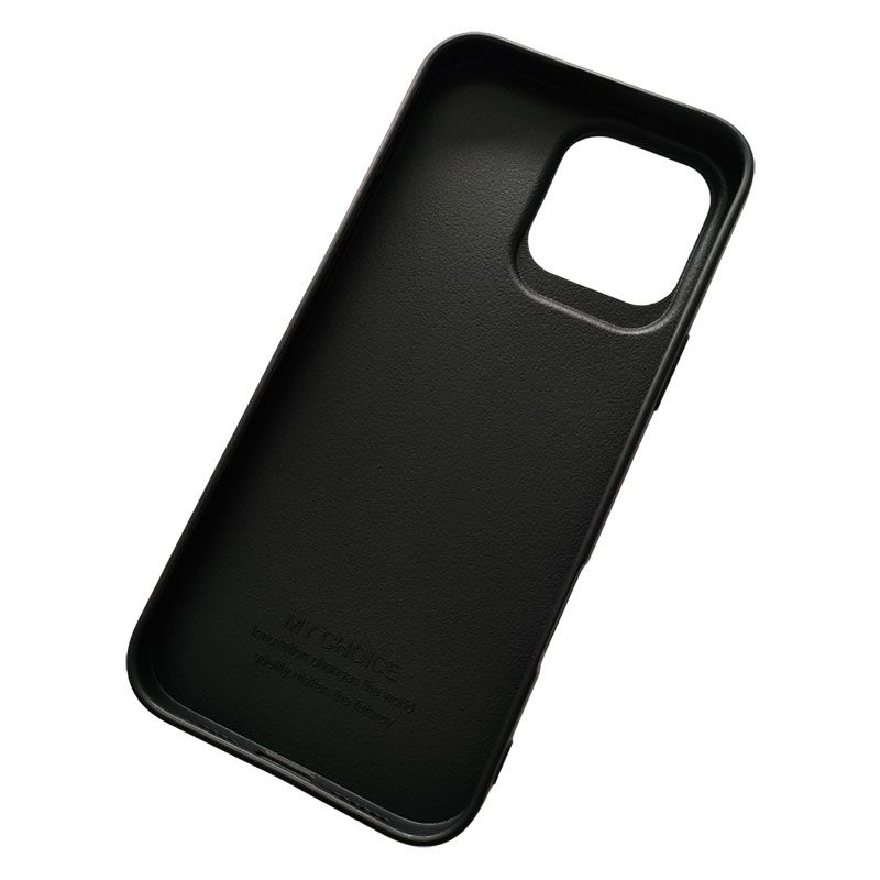 Funda negra para iPhone 16 Pro Max de silicona