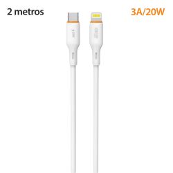 Cable de USB Tipo C a Lightning de 2 metros y 20W
