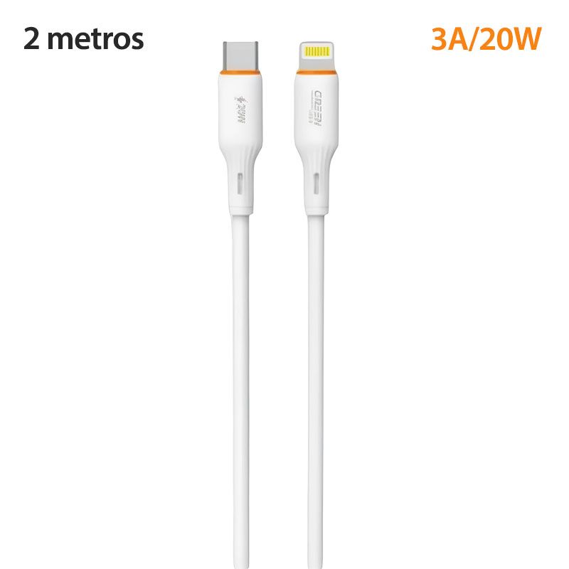 Cable de USB Tipo C a Lightning de 2 metros y 20W