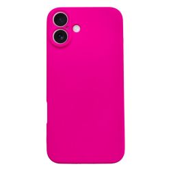 Funda Rosa Fluorescente para iPhone 16 de silicona suave