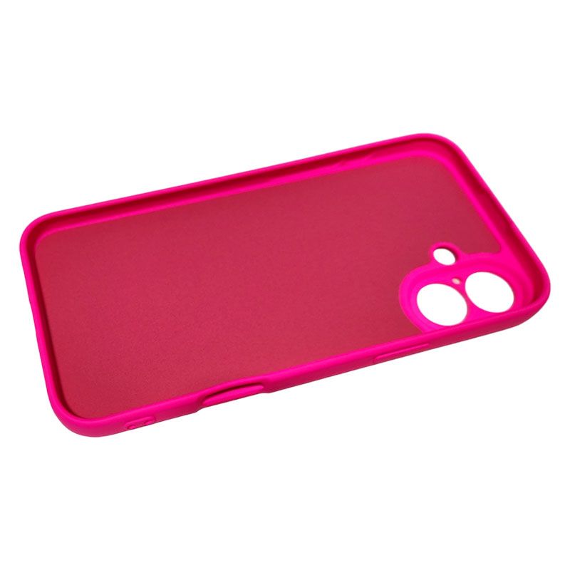 Funda Rosa Fluorescente para iPhone 16 Plus de silicona suave