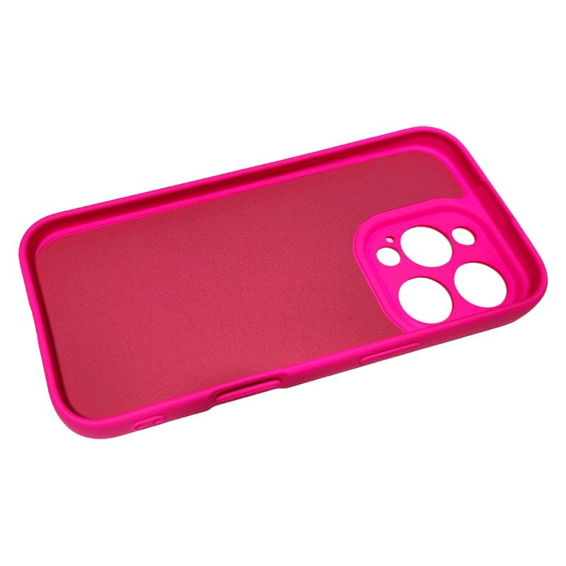 Funda Rosa Fluorescente para iPhone 16 Pro de silicona suave
