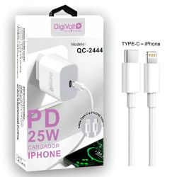 Cargador para iPhone USB C con cable USB Tipo C a Lightning PD25W 3A