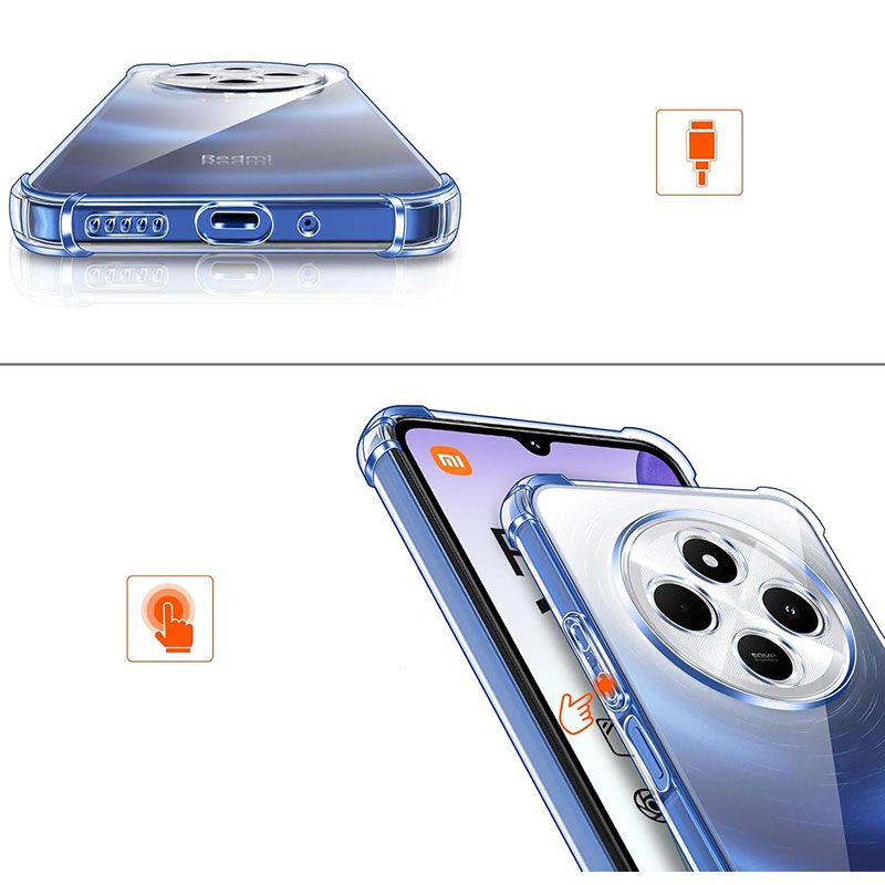 Funda con esquinas reforzadas para Xiaomi Redmi 14C