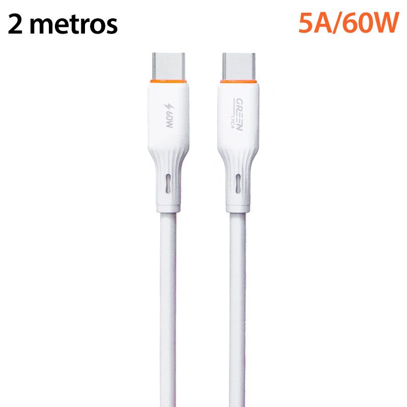 Cable Tipo C a Tipo C de 2 Metros 5A PD 60W