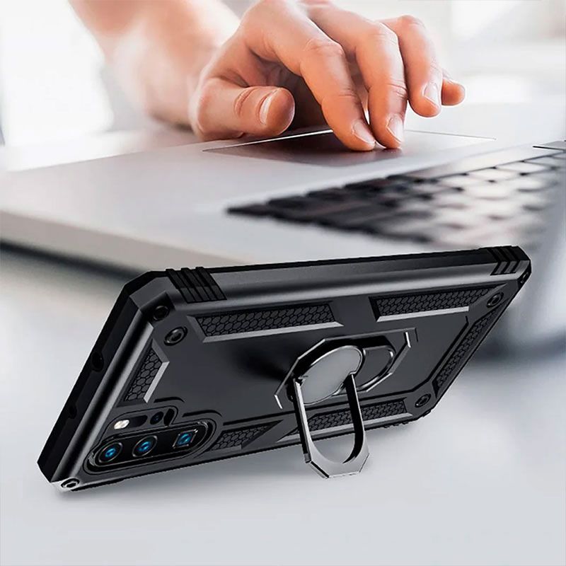 Funda magnética con soporte de anillo para iPhone Xr